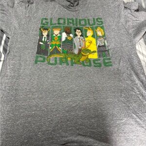 Marvel Gray Tee with Green and Yellow Design